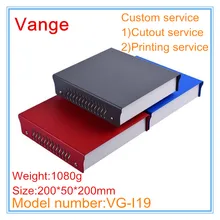 1 шт./лот, стальные металлические корпуса для электроники, 200*50*200 мм, железные корпуса, коробки, корпус для рабочего стола, проволочный разъем, розетка, коробка