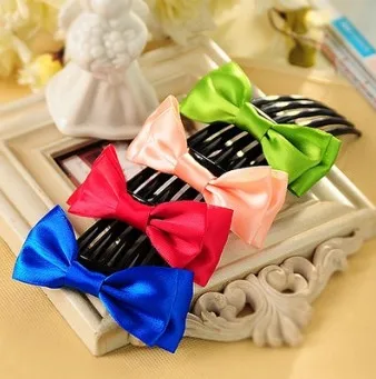 US $185.00 200pcslot DIY Multi Handwork Ribbon Hair Forks Bowknot Five Tooth Insert Combs Hair Styling Tool Hair Accessories HA600