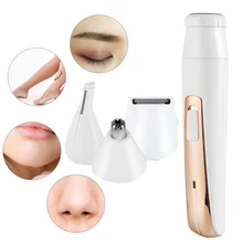 Многофункциональная 4 в 1 Женская эпиляция Женская бритва Эпилятор женский бритвенный станок для бровей электрический триммер для носа бритва