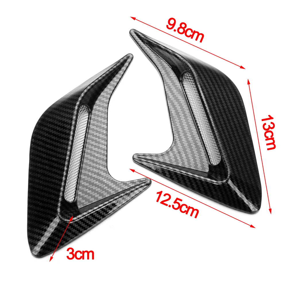 2 шт., 3D наклейки для автомобиля на боковое отверстие, воздушный поток, крыло, авто моделирование, воздухозаборник, декоративный Впускной автомобильный декор, модификация