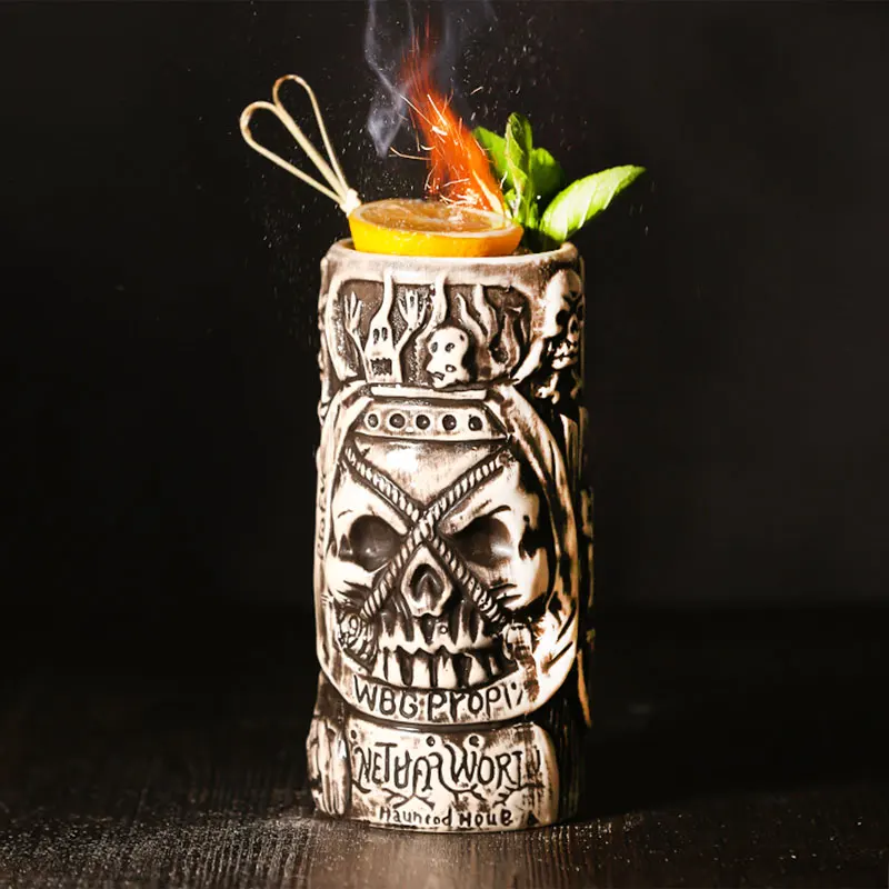 Гавайские Тики-бокалы бокал для коктейлей пивная кружка для напитков SKULLMug керамические Тики-бокалы отлично подходят для коктейли Напитки