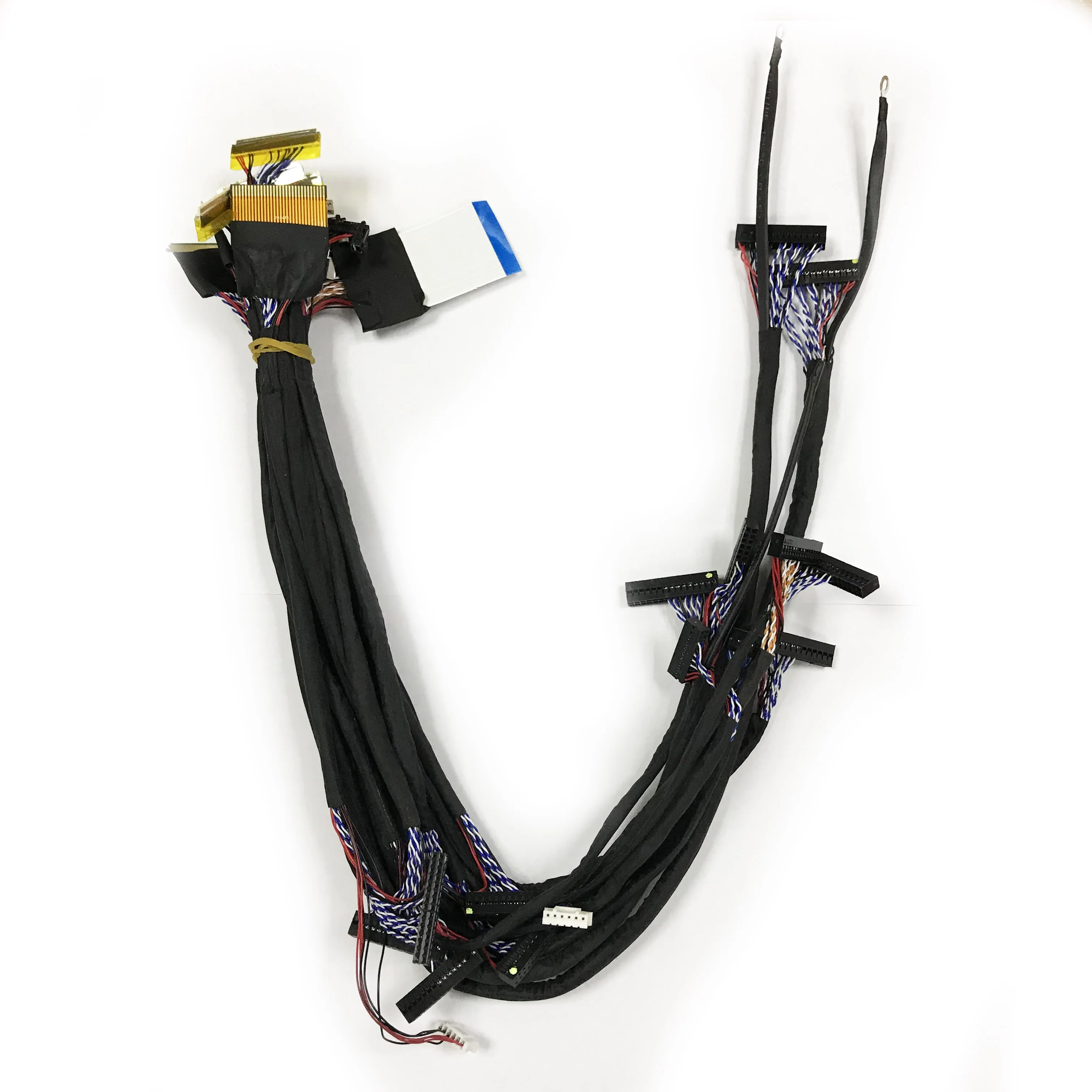 LVDS cable kit 15pcs for 10-65inch screen 20pin 30pin 40pin 51pin 6bit 8bit Commonly used screen cable for TV repair modification