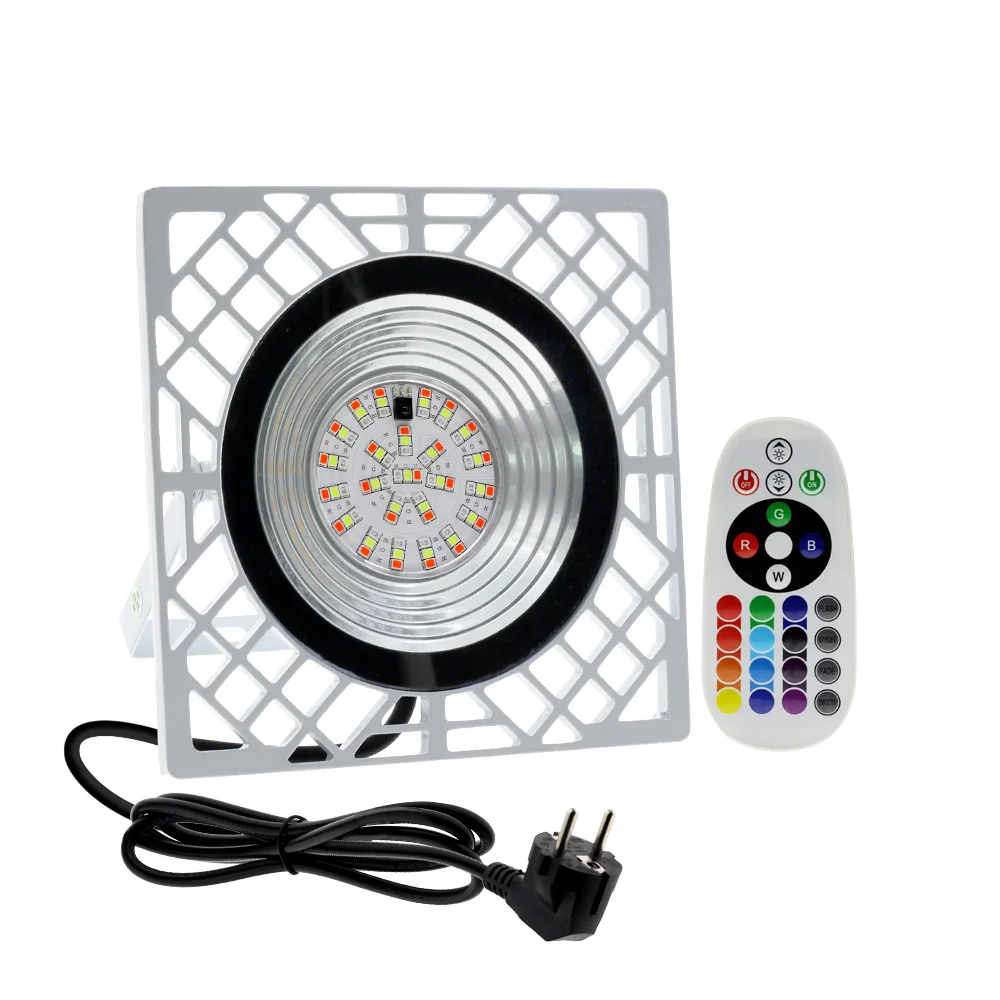 outdoor floodlight RGB LED Floodlight With Remote Control AC220V Outdoor Lighting IP66 Waterproof Led Spotlight Projector Streetlight Street Lamp garden security light Floodlights