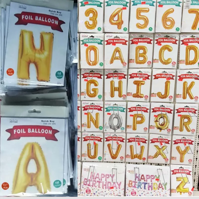 16inch letter and number foil balloon package design -3