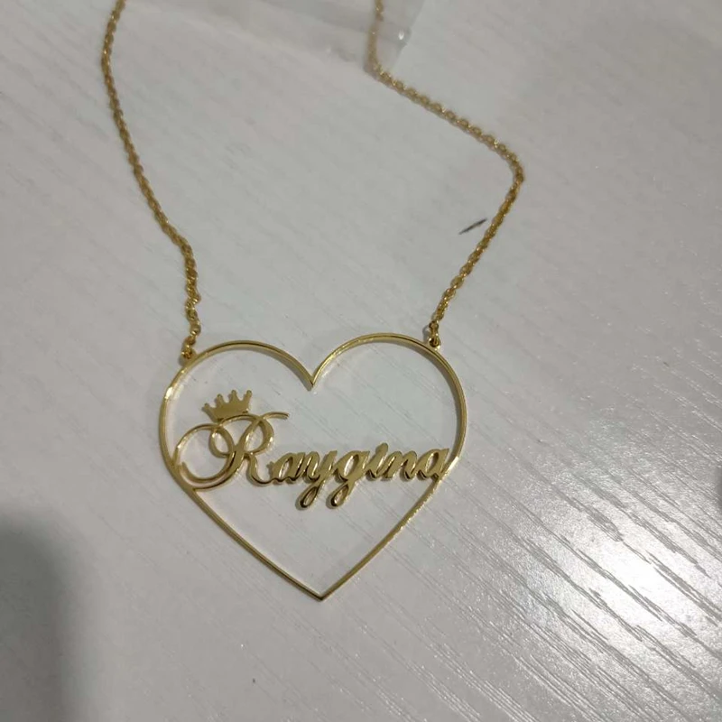 Романтическое ожерелье с именем сердца для женщин ювелирные изделия девочек