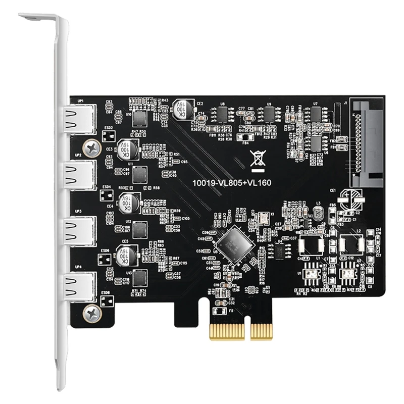 Новинка-Pci-E на Dual Type-C USB3.1 Расширительная карта 4 порта 5 Гбит/с высокоскоростной