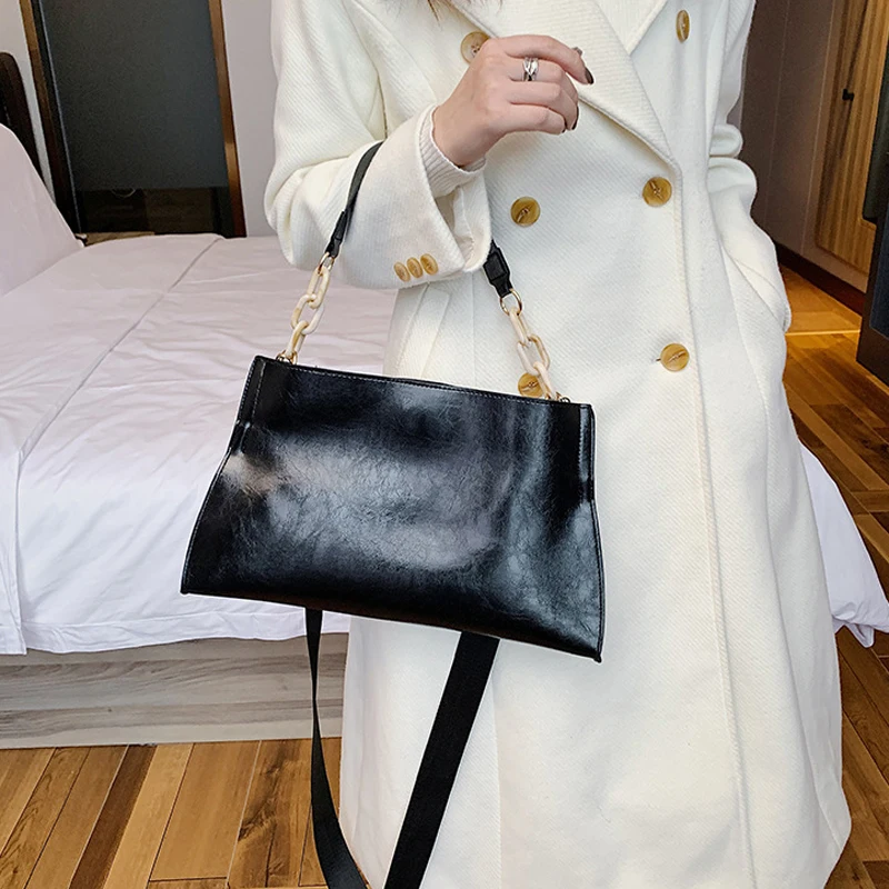 2024 New Design Handbags Women Shoulder Bag Soft Synthetic Leather Crossbody Large Capacity Fashion Female Underarm Bags 6