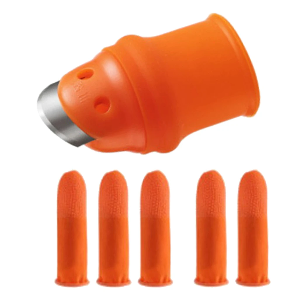 Garden Finger Knife Silicone Protective Fingertip Thumb Cutter with Cover Thumb Knife Gardening Tools Vegetable Picking Device