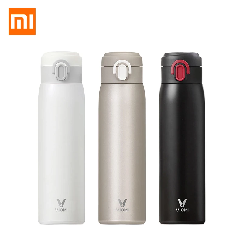

Xiaomi VIOMI Stainless Steel Vacuum Thermos 12Hour Smart Water Bottle Flask Single Hand ON 300/460ML For Office Home Travel