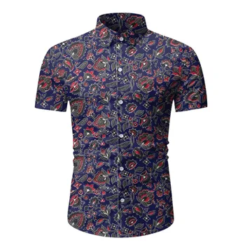 

Explosive shirt! Men Casual Summer Printed Button Short Sleeve Hawaiian shirt Top Blouse Are you sure not to buy Purchasing