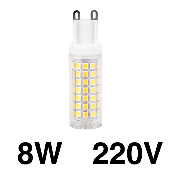 8W SMD2835 G9 5 шт. G9 светодиодный светильник переменного тока 220 В 2 Вт 3W 4 Вт 8 Вт SMD2835 кукурузная лампа светодиодный COB лампа 360 градусов Замена галогенной лампы Теплый Холодный белый лампада - Испускаемый цвет: 8W SMD2835 G9