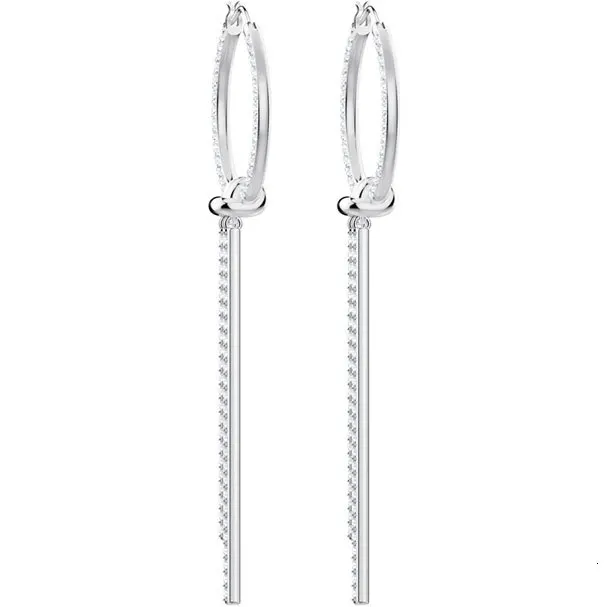 Мэнди Мода стерлингового серебра Высокое качество Длинные серьги женские ювелирные изделия почта - Окраска металла: Silver