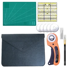 5 Pz/set Kit Da Cucito Set di Abbigliamento Per Cucire Strumenti di Taglio A Mano Set di Coltelli Patchwork di Stoffa Coltello Patchwork Righello di Cucito FAI Da TE Quilting