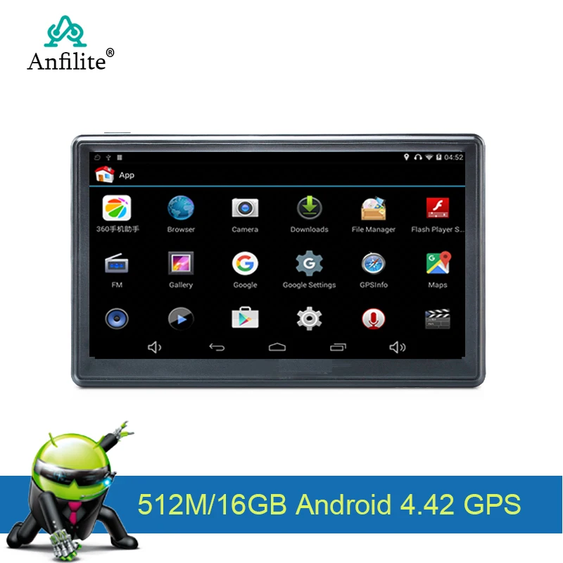 Anfilite 7 inch 800*480 Capacitive screen 512M 16GB car GPS Navigation Android 4.4.2 WIFI 1.35GHz truck vehicle gps navigator | Автомобили