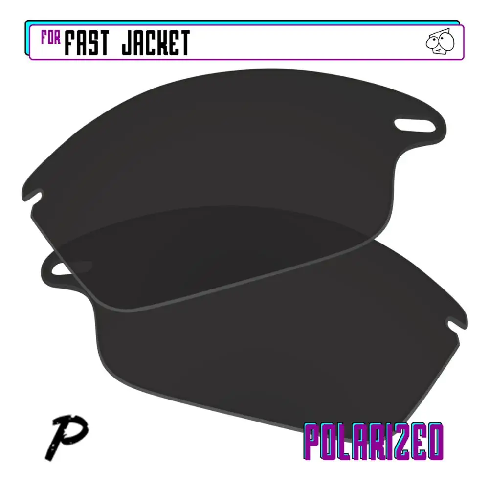Ezsostituisci Lenti Di Ricambio Polarizzate Per-Occhiali Da Sole Oakley Fast Jacket-Nero P