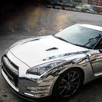 

Hot Silver Car Vinyl Film Wrap Color Change Car Body Sticker Decal Sheet Film
