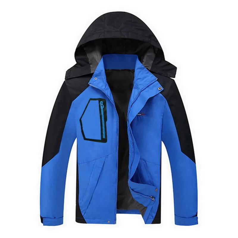 Осень, Мужская водонепроницаемая куртка для кемпинга, походов, охоты, альпинизма, дождя, рыбалки, спорта, лыжного спорта, ветровка, пальто - Цвет: Royal Blue
