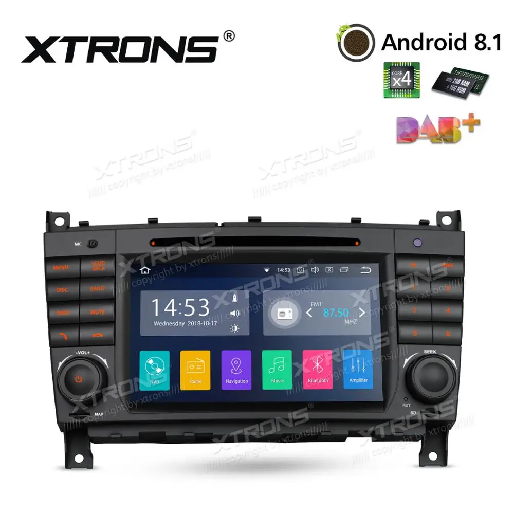 XTRONS 7 ''Android 8 1 автомобильный Радио мультимедийный dvd плеер для Mercedes Benz CLK W209 C W203