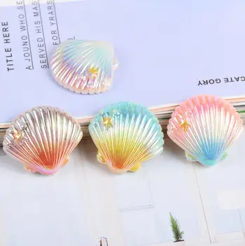 

20Pcs Mixed Colors Flatback Resin Shell Resin Cabochon For Scrapbooking Hairpin Accessories DIY Decor Home Crafts Embellishment