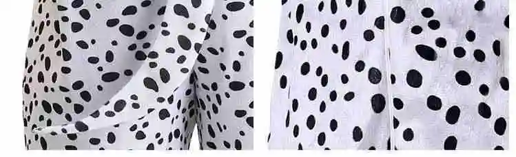 Хэллоуин Дети Мальчики Onesie Далматин пятнистая собака косплей костюм черный белый милые животные кигуруми Детский комбинезон пижамы для взрослых