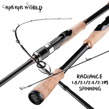 HOT SALE ❤️ BIGBIGWORLD 3 Models Section Baitcasting Travel Super Light Black Carbon Fishing Rod Spinning 1.8/2.1/2.4/2.7m Lure 5g-40g - discount item 48% OFF Sports & Entertainment