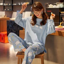 New style autumn and winter cotton ladies pajamas set, high-end high-quality home wear pajamas women sleepwear