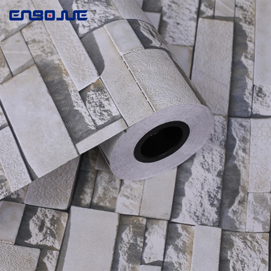 

Self-adhesive Wall Paper PVC Brick Pattern Waterproof Moisture-proof Wallpapers For Living Room TV Background 3D Wall Stickers