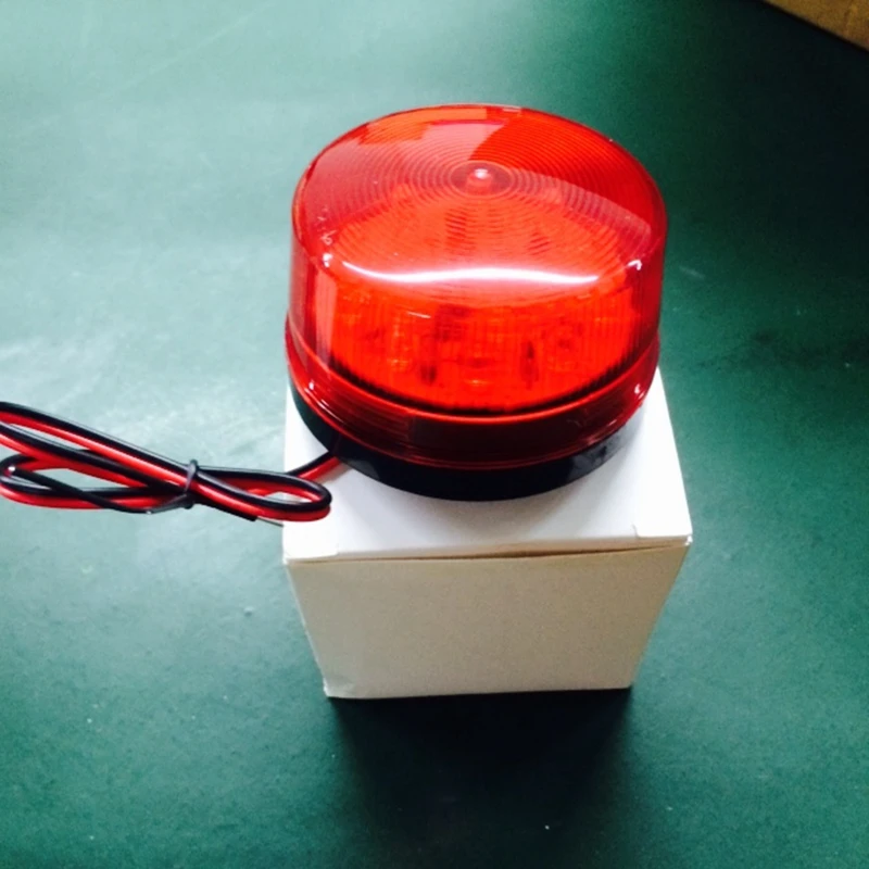 Охранная сигнализация DC12V Свет стробоскоп сигнал безопасности Предупреждение красный мигающий светодиодный свет для Садовая аллея прихожей здания