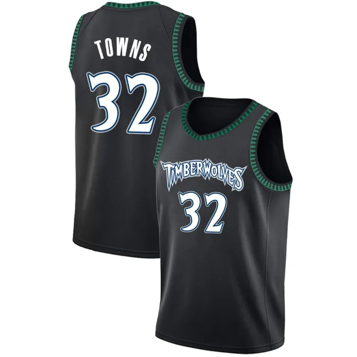 25 Derrick Rose JERSEY 23 Jimmy Butler 32 Anthony Towns 22 Andrew Wiggins майки - Цвет: 2018 new