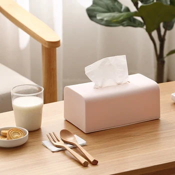 

Rectangular Shape PP Tissue Container Toilet Desk Organizer Home Office Bedroom Detachable Simple Tissue Box Bathroom