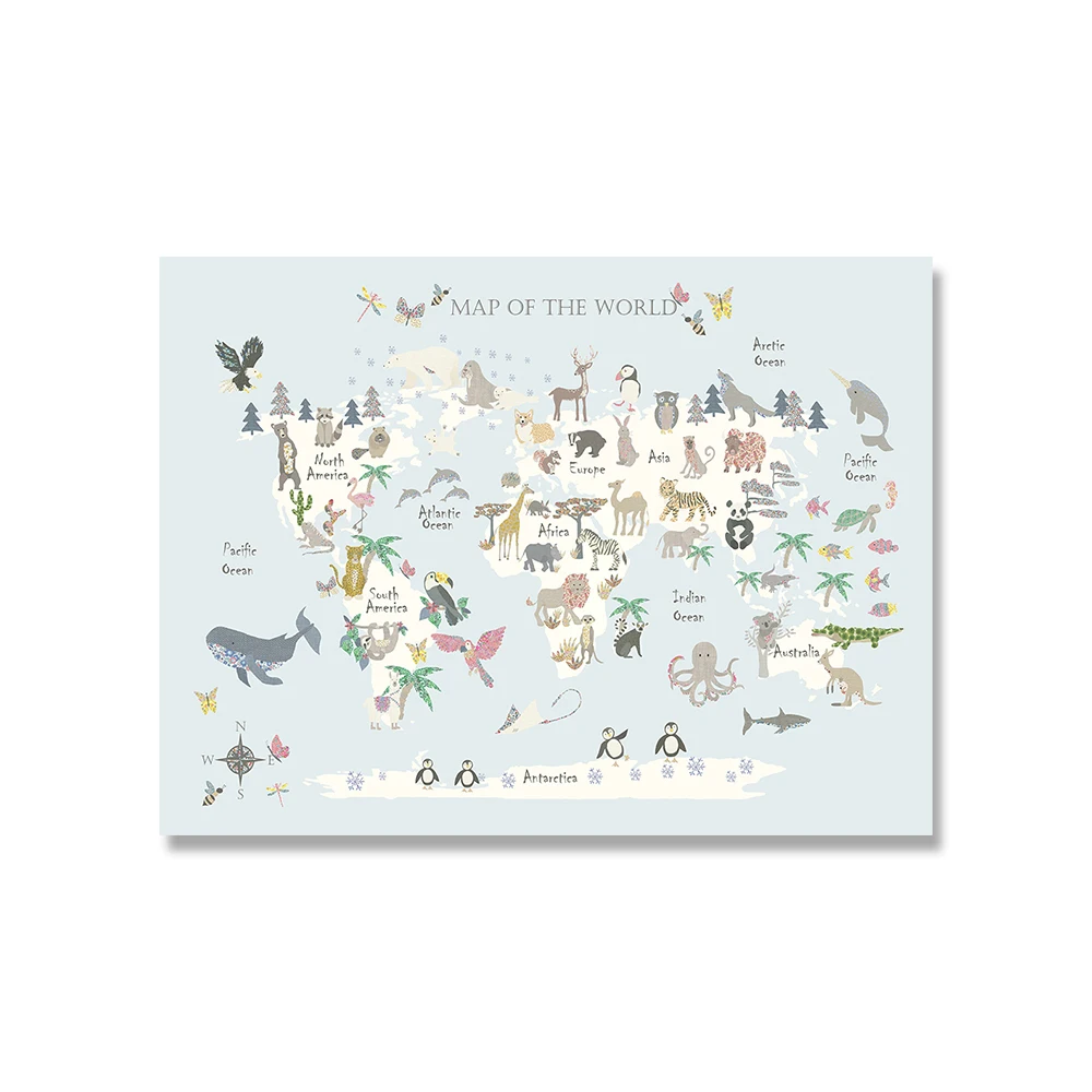 Animal-World-Map-Nursery-Wall-Art-Canvas-Painting-Scandinavian-Posters-and-Prints-Cute-Cartoon-Animals-Pictures (6)