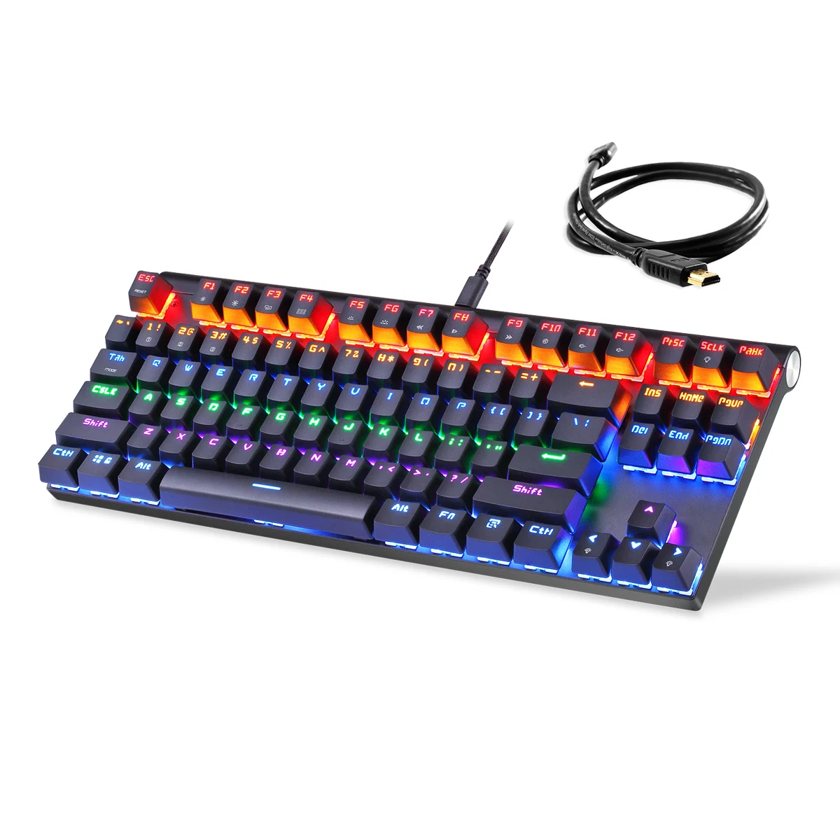 

K83 Bluetooth Mechanical Keyboard RGB Glowing Gaming Keyboards 87 Keys USA Keyboard