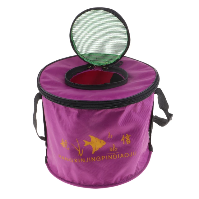 Canvas Water Carrier Bag, Foldable Fishing Bucket