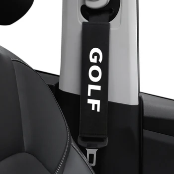

2pcs Auto Shoulder Pads Cover Case for Volkswagen VW Golf 6 7 Tiguan Car Emblem Accessories Seat Belt Cover