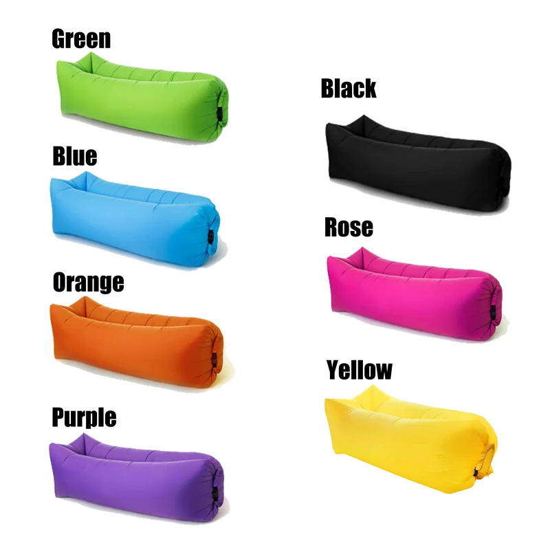 75*21in / 78*25 in Portable Fast Inflatable Lazy bag Air Sleeping Bag Camping Portable Air Banana S