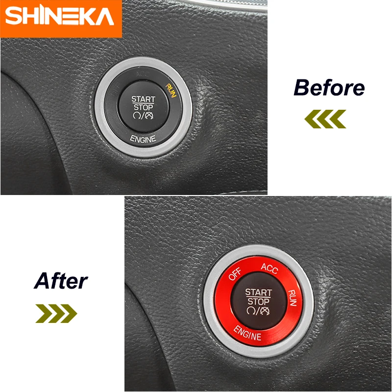 Аксессуары SHINEKA для Dodge Charger 2010 + кнопка включения и остановки двигателя