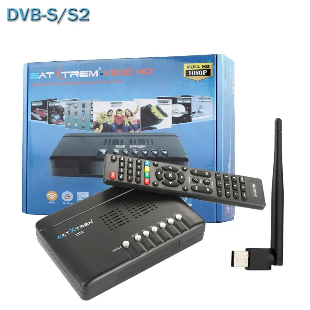 

X800 HD DVB-S2 Satelite Receptor Digital TV Satellite Receiver Decoder DVB S2 TV Tuner Free 1 year Cccam Europe 8 Clines Dobly