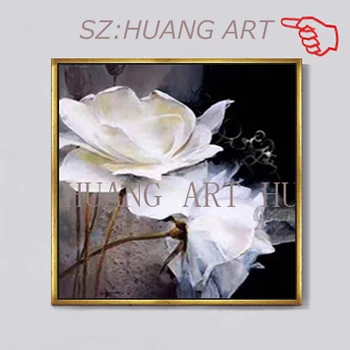 

Love Wall Art White pen Flower Oil Paintings Canvas Home Decor Handmade Wall Oil Painting Wall Picture Colorful Paintings Art