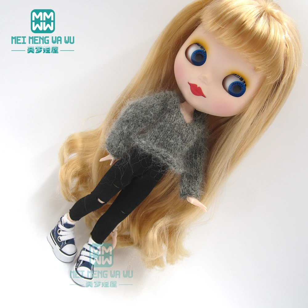 1 шт., одежда Blyth Doll, модные свитера, порванные штаны для Blyth Azone OB23 OB24, кукла 1/6, аксессуары