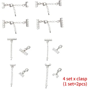

8pcs Bracelet Connector Copper Easy Apply Gift Electroplated Replacement Chain Necklace Clasp Multi Strand Jewelry Making