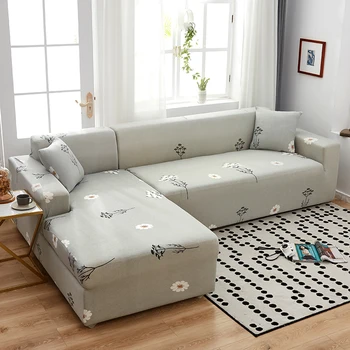 

Plant Elastic Couch Cover For Living Room Corner Sofa Case Sectional Sofa Cheslong All-inclusive Couch Case Sofa Adjustable Cov