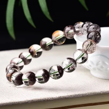 

1pc rock natural red phantom quartz stone bracelet crystal jewelry beads on sale