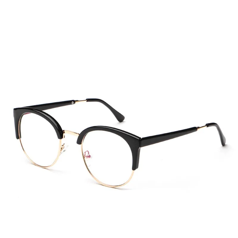 Ретро Lunette, мужские, женские, прозрачные очки для чтения, известный бренд, анти-синие очки, оправа для ленивых, компьютерные очки, оправа для очков - Цвет оправы: Золотой