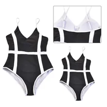 Купальники; цельный облегающий купальник из полиэстера для мамы и дочки; Цвет черный, белый; дышащий; Модный; без стальной поддержки; регулируемый