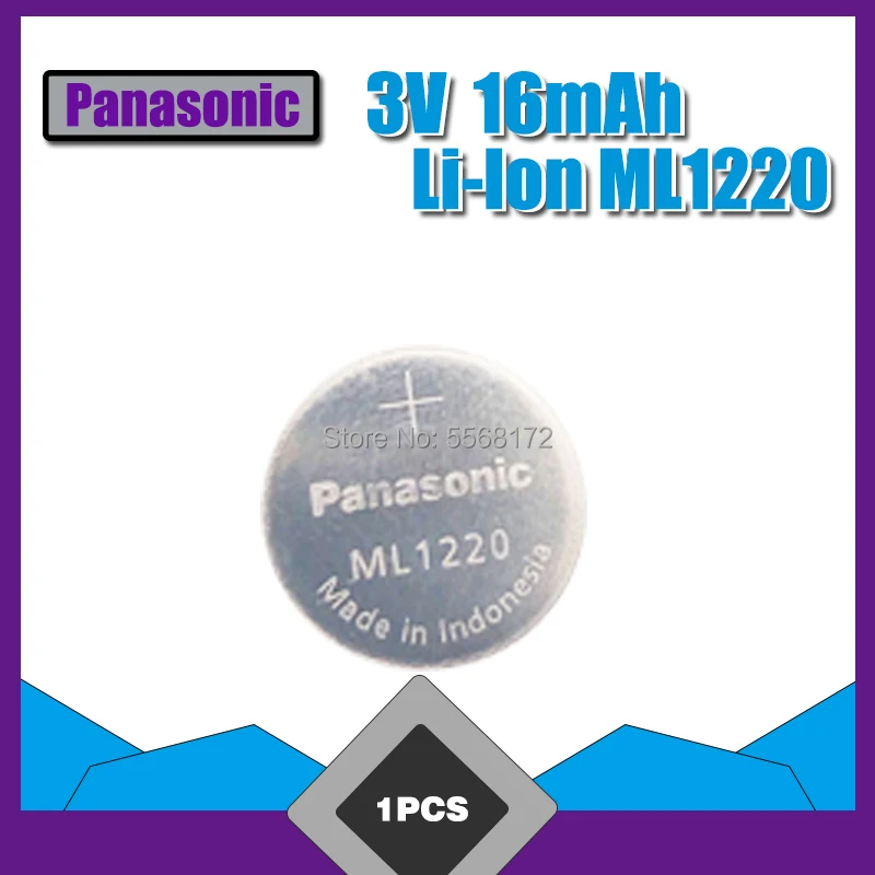 Оригинальный Panasonic ML1220 3V ML 1220 перезаряжаемый CMOS RTC BIOS резервная кнопка для батарей