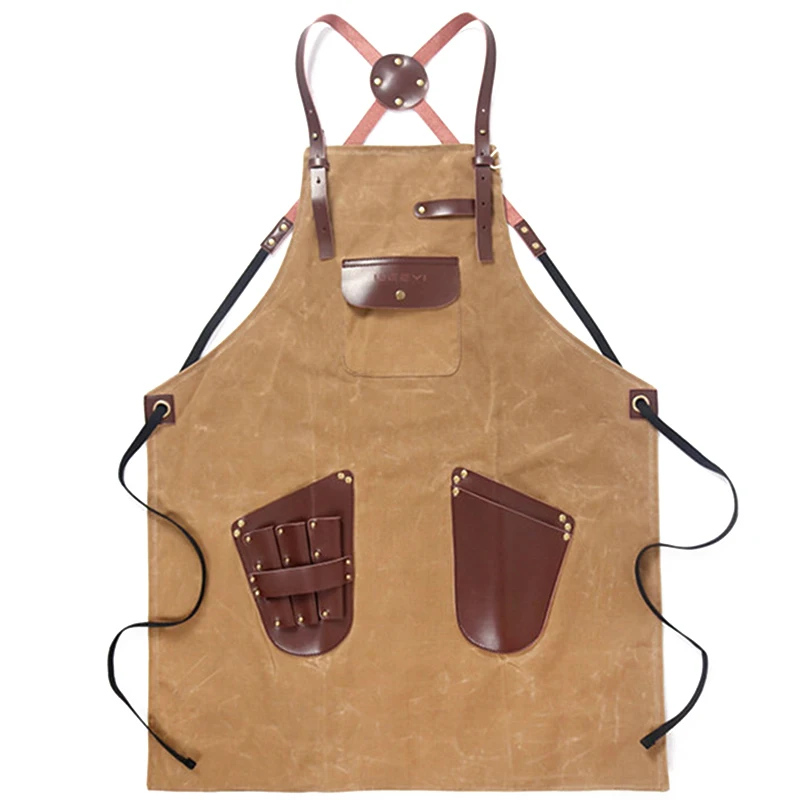 Акция! Парикмахерский фартук для мужчин женщин вощеный брезентовый парикмахеров