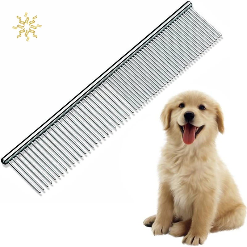 Peine de acero inoxidable para el cuidado de mascotas, herramienta profesional para el cuidado de perros y gatos, K802