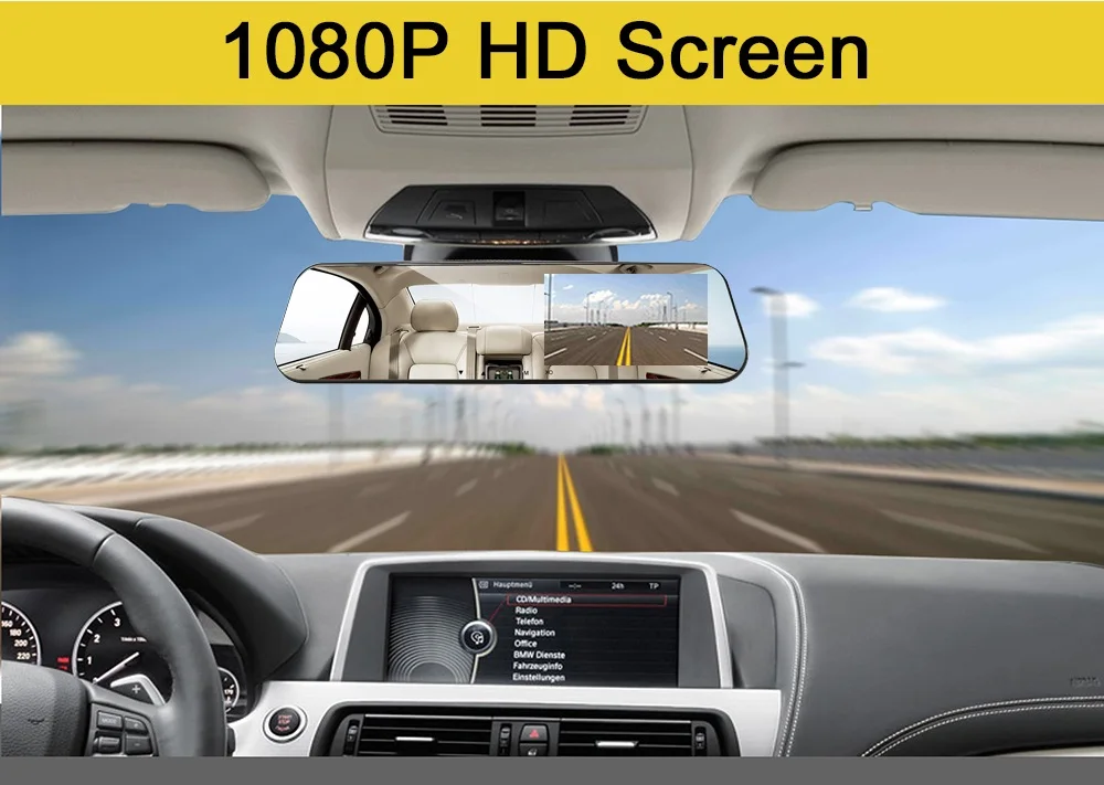 4,5 дюймов Автомобильный видеорегистратор зеркало заднего вида 1080P FHD ips Авто рекордер зеркало заднего вида тире камера цифровой видеорегистратор