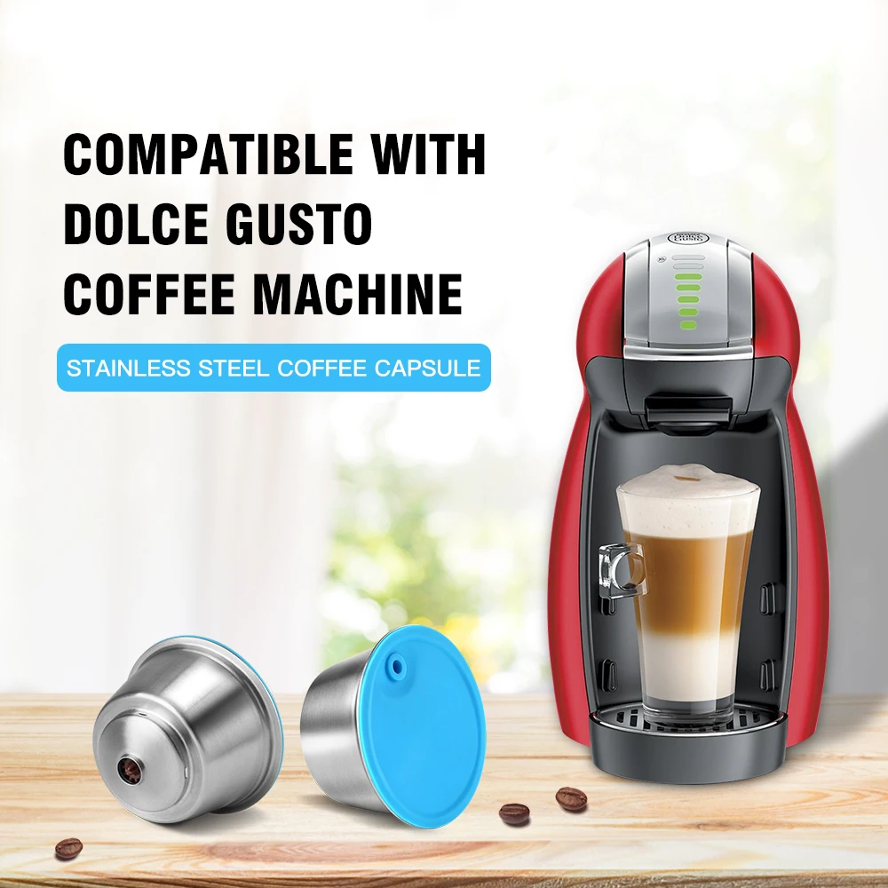 Bajo costo Cápsula de café rellenable para máquina de café Dolce Gusto, taza de filtro de acero inoxidable reutilizable para máquina de café Nescafé OMZ8wkzal