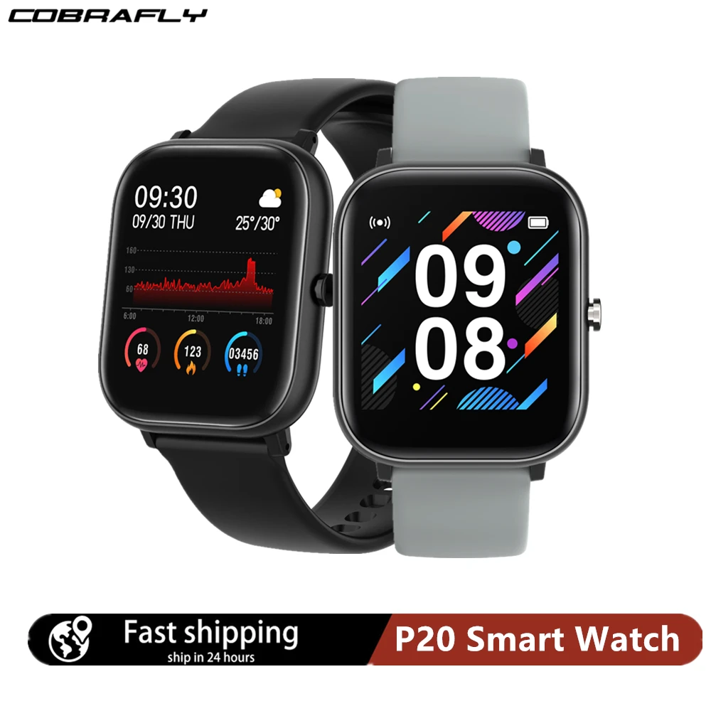 Смарт-часы Cobrafly P20 P8 SE для мужчин и женщин сенсорный экран 1 4 дюйма пульсометр